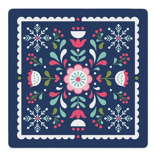 Nordic Night Bloom Mahjong Mat | Mahjong by SI