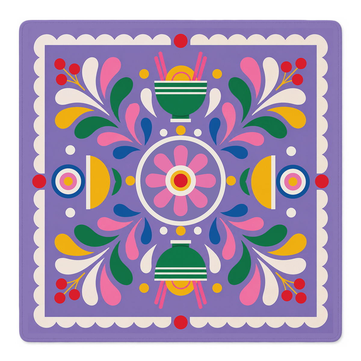 Bowl Me Over Mahjong Mat | Mahjong by SI