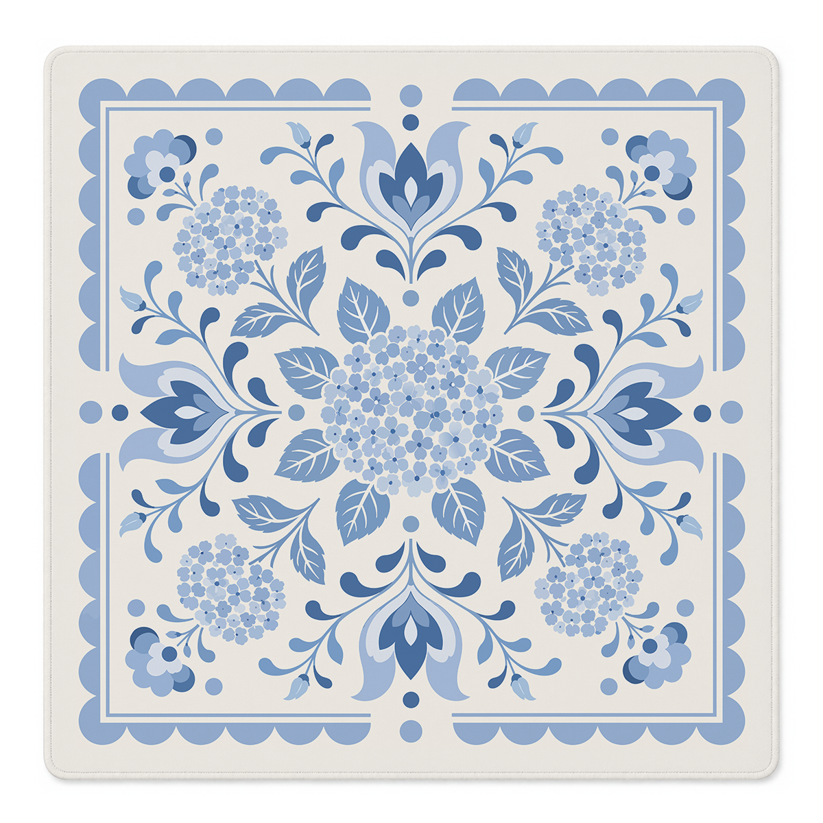 Blue Willow Garden Mahjong Mat | Mahjong by SI