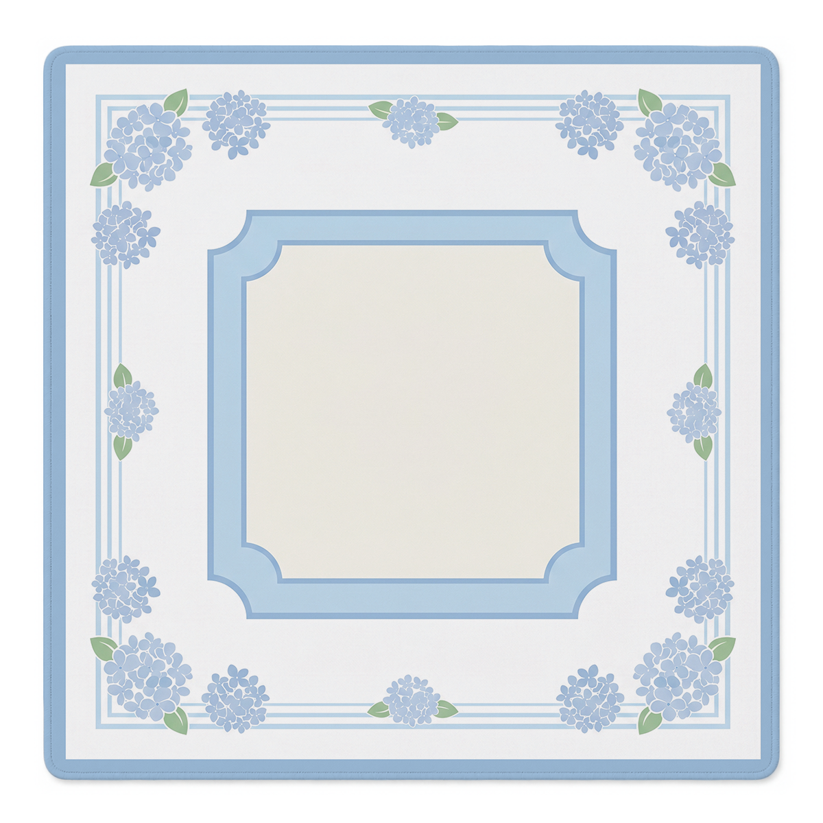 Blue Petals Forever Mahjong Mat by Mahjong by SI