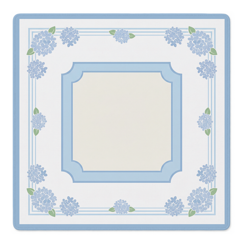 Blue Petals Forever Mahjong Mat by Mahjong by SI