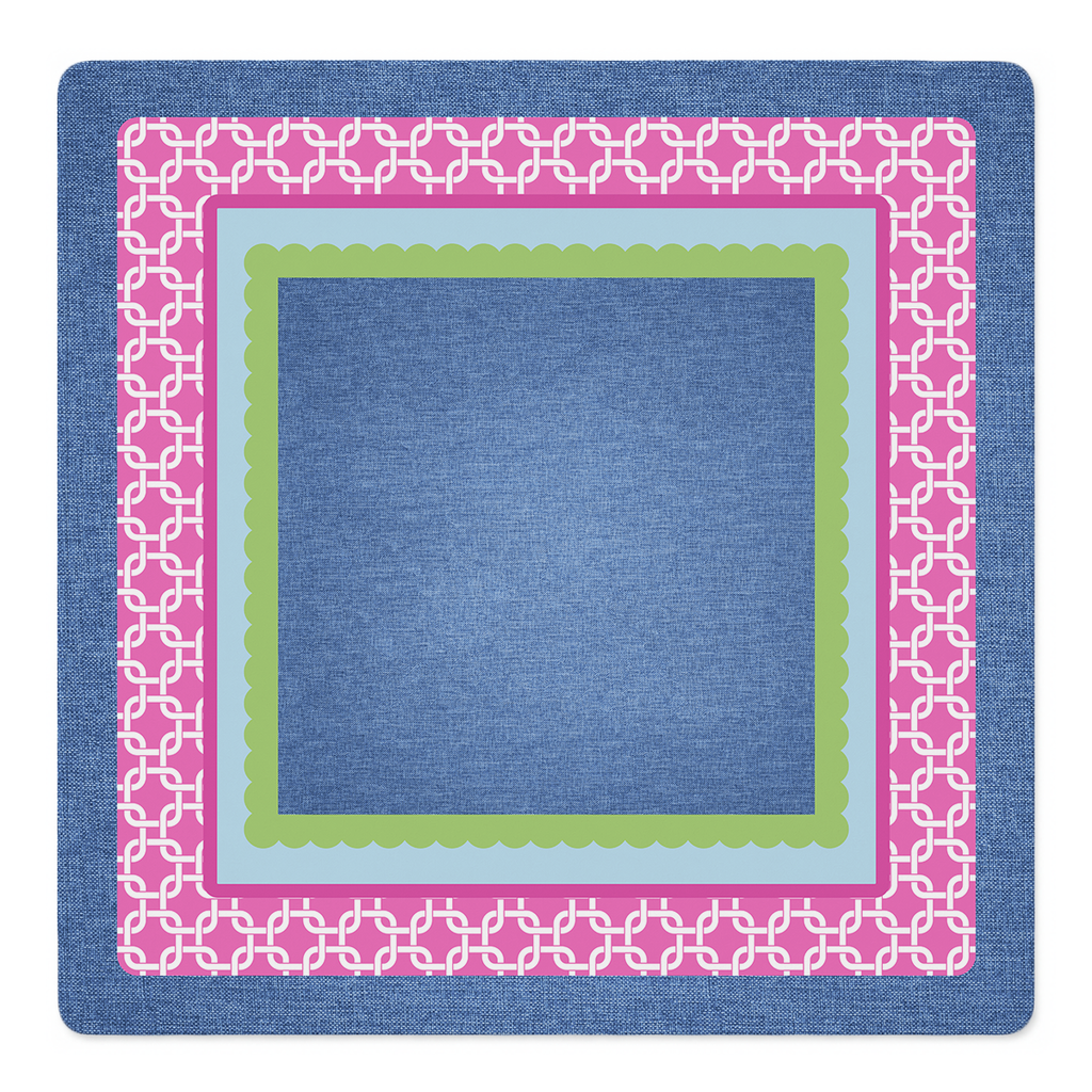Preppy in Pink Chain Gang Mahjong Mat | Mahjong by SI