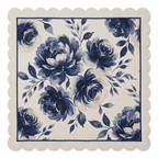 Indigo Rose Chinoiserie Mahjong Mat | Mahjong by SI