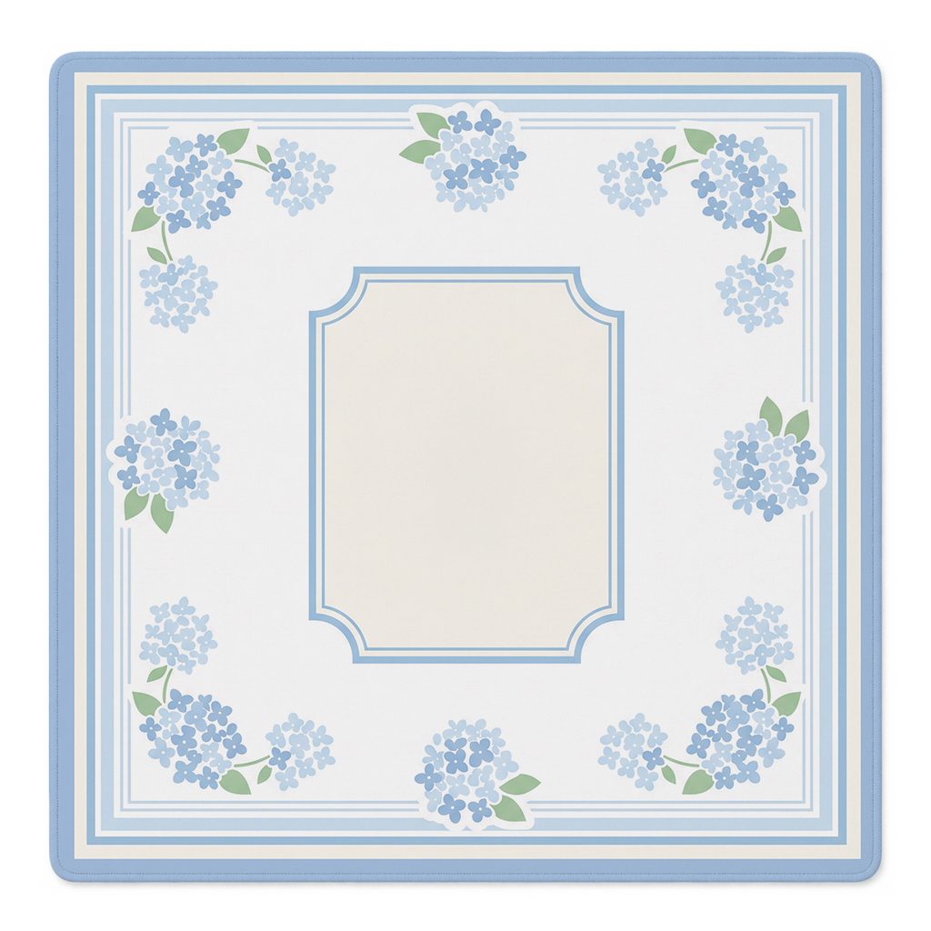 Hydrangea Hideaway Mahjong Mat by Mahjong by SI