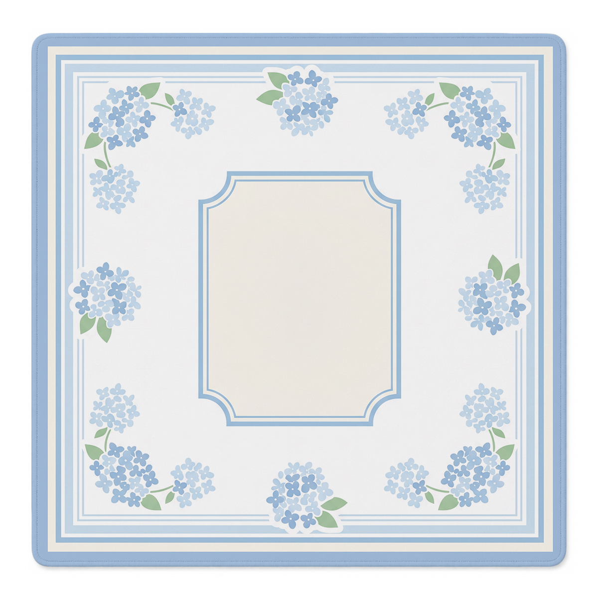 Hydrangea Hideaway Mahjong Mat by Mahjong by SI