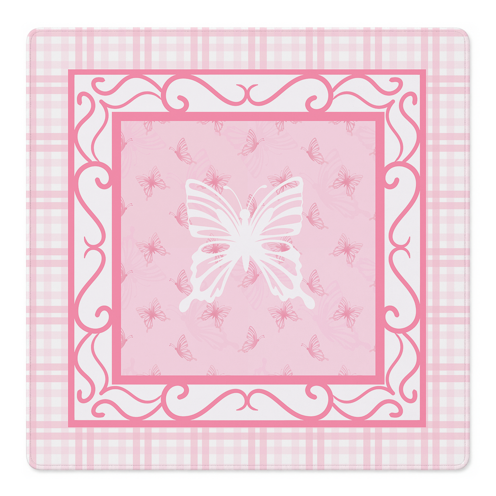 Butterfly Kisses in Pink Mahjong Mat | Mahjong by SI