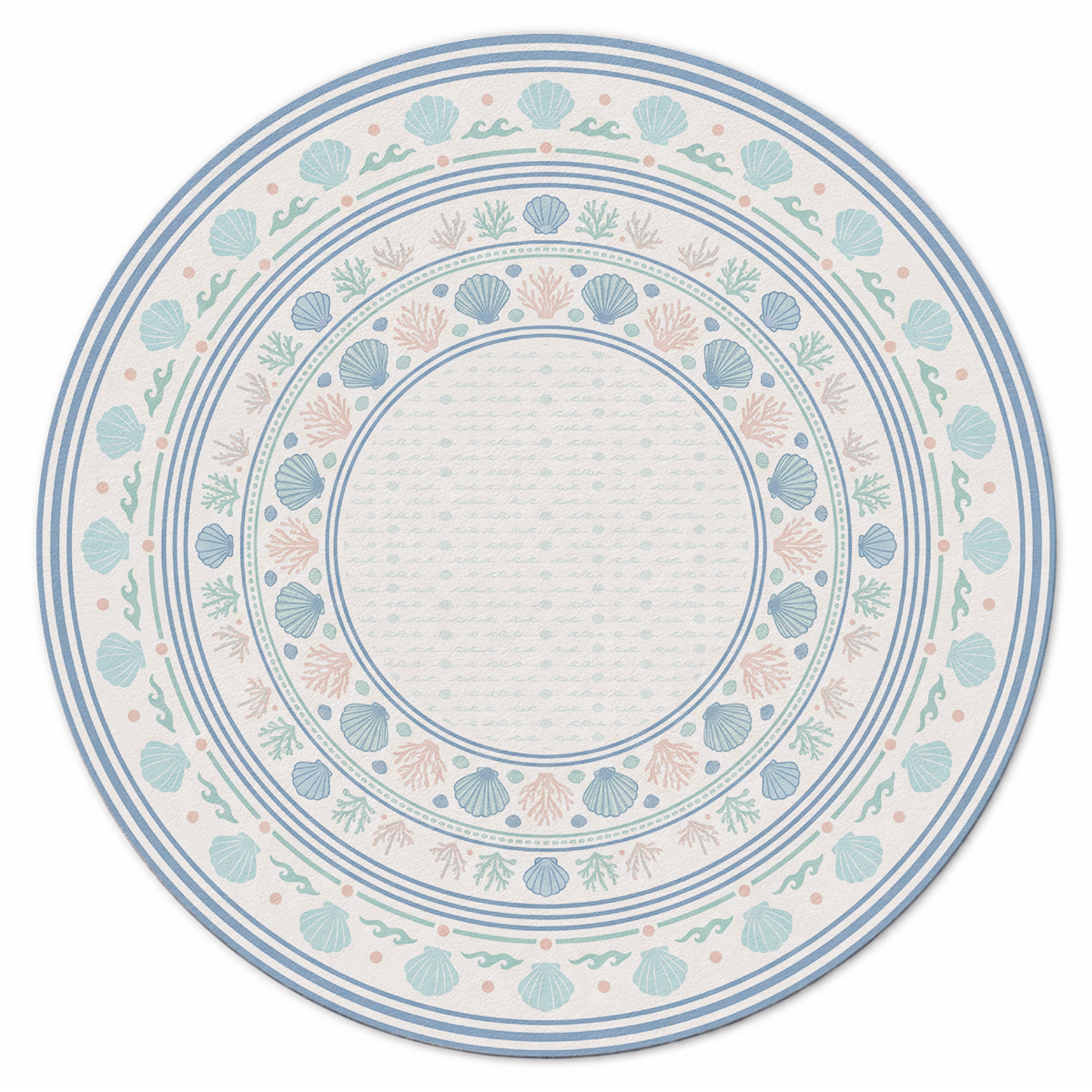 Coastal Coral Ring Mahjong Mat | Mahjong by SI