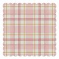 Blush Tartan Elegance Mahjong Mat | Mahjong by SI