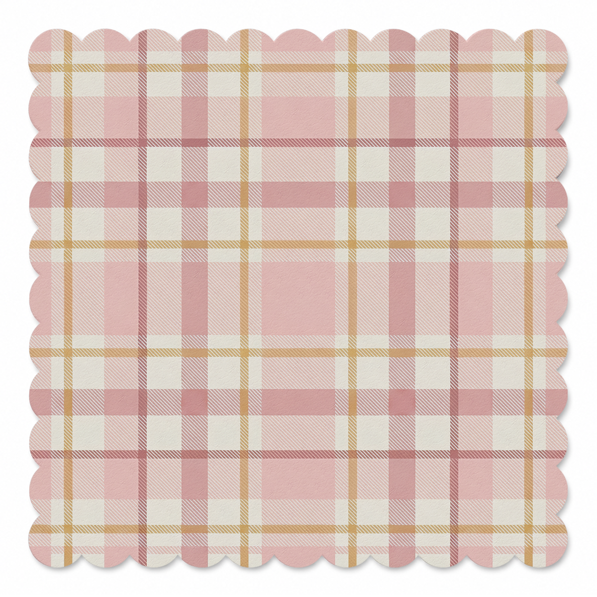 Blush Tartan Elegance Mahjong Mat | Mahjong by SI