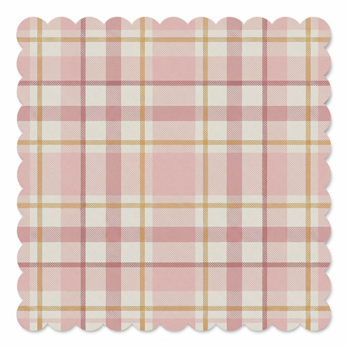 Blush Tartan Elegance Mahjong Mat | Mahjong by SI