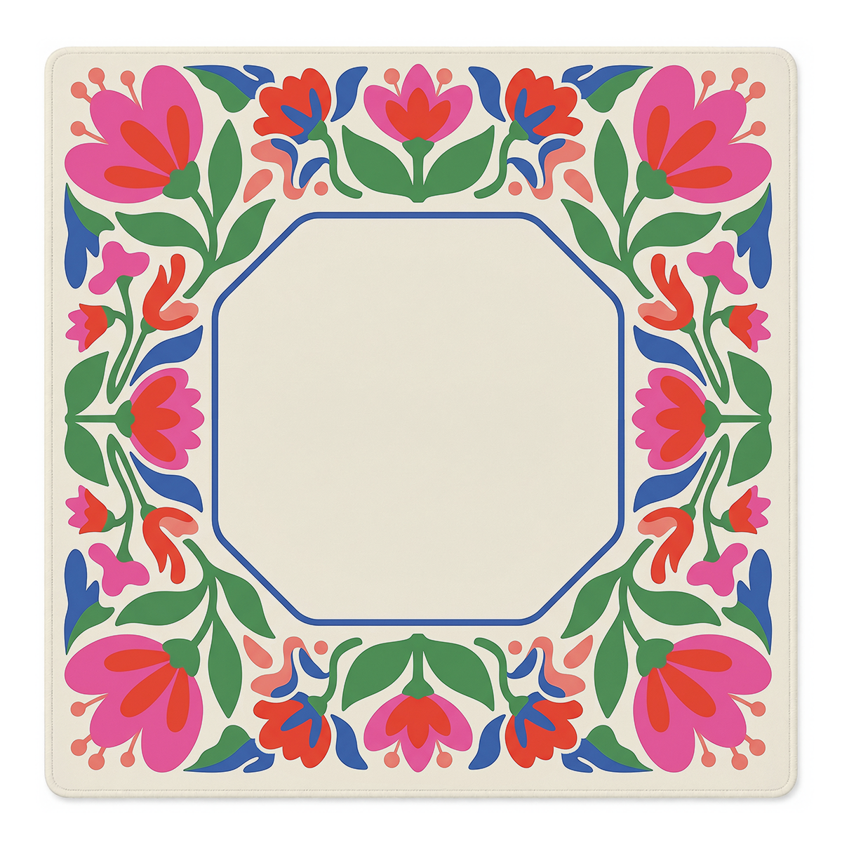 Folk Art Flourish Mahjong Mat by Mahjong by SI