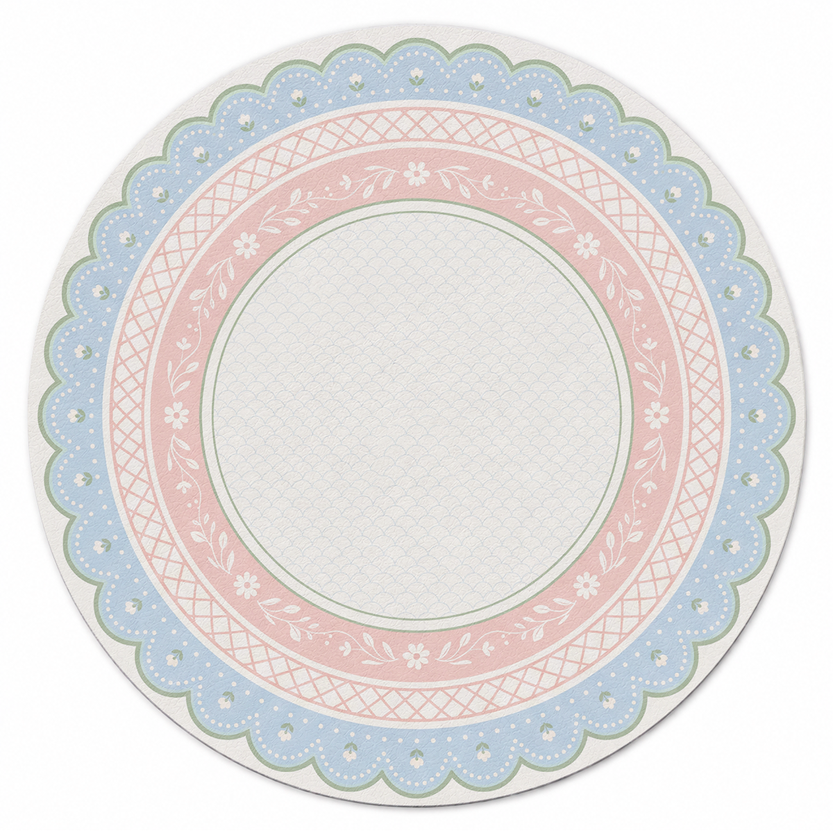 Cottage Lace Garden Round Mahjong Mat | Mahjong by SI