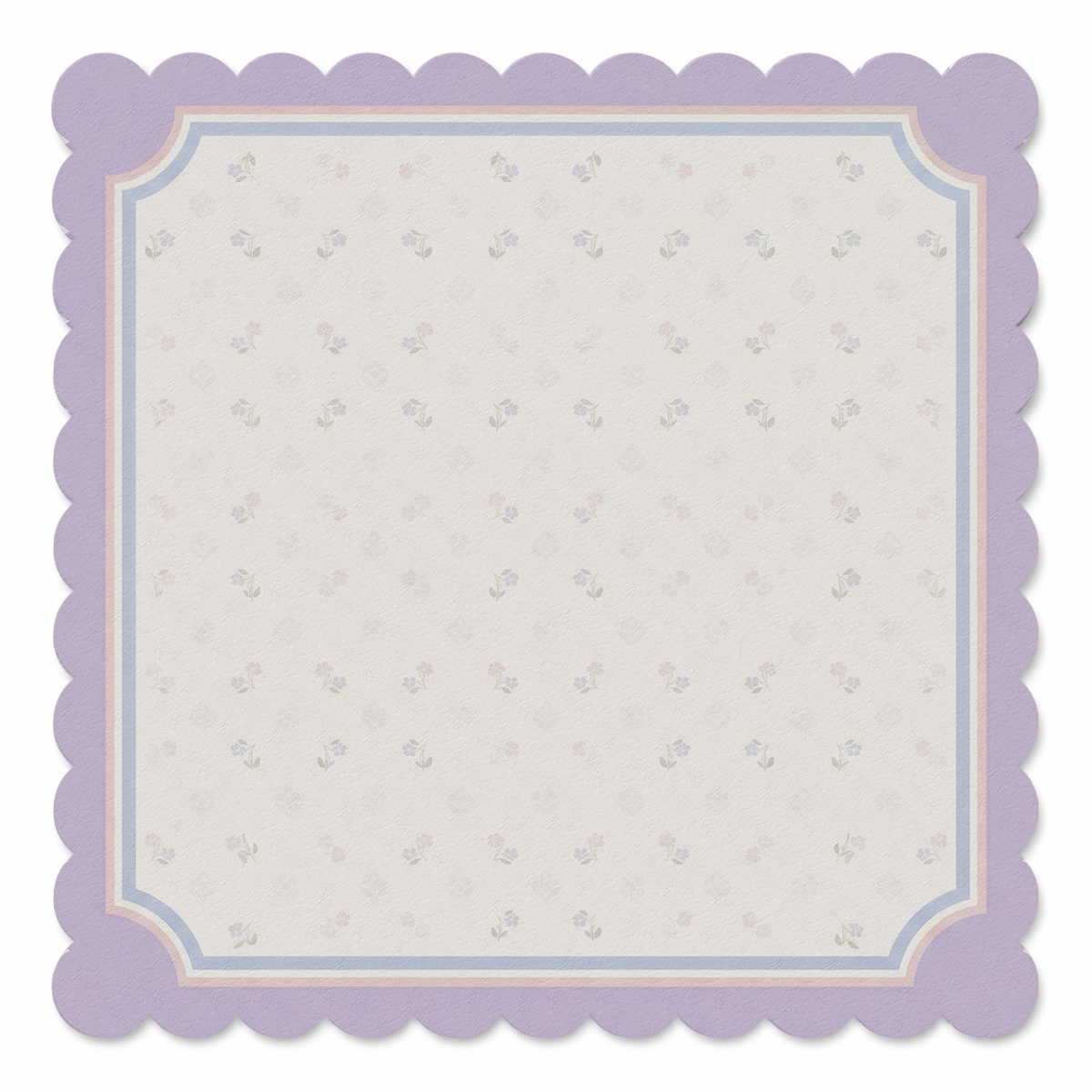 Lavender Ditsy Bloom Frame Mahjong Mat | Mahjong by SI
