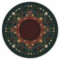 Holiday Wreath Botanical Circle Mahjong Mat | Mahjong by SI