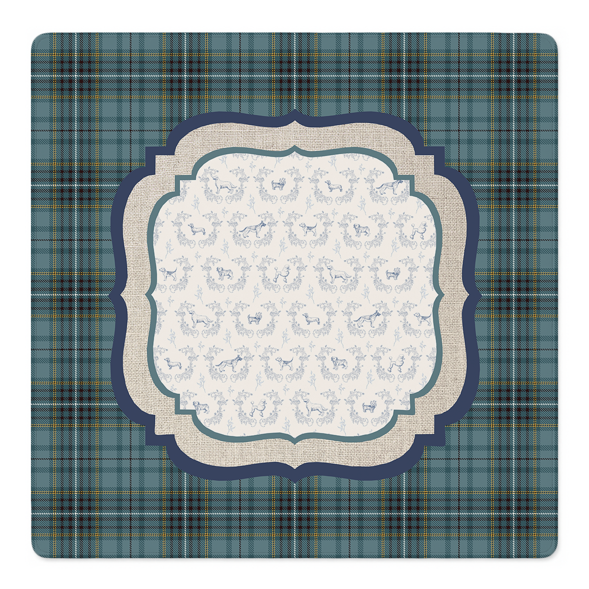 Tartan and Hound Mahjong Mat | Mahjong by SI