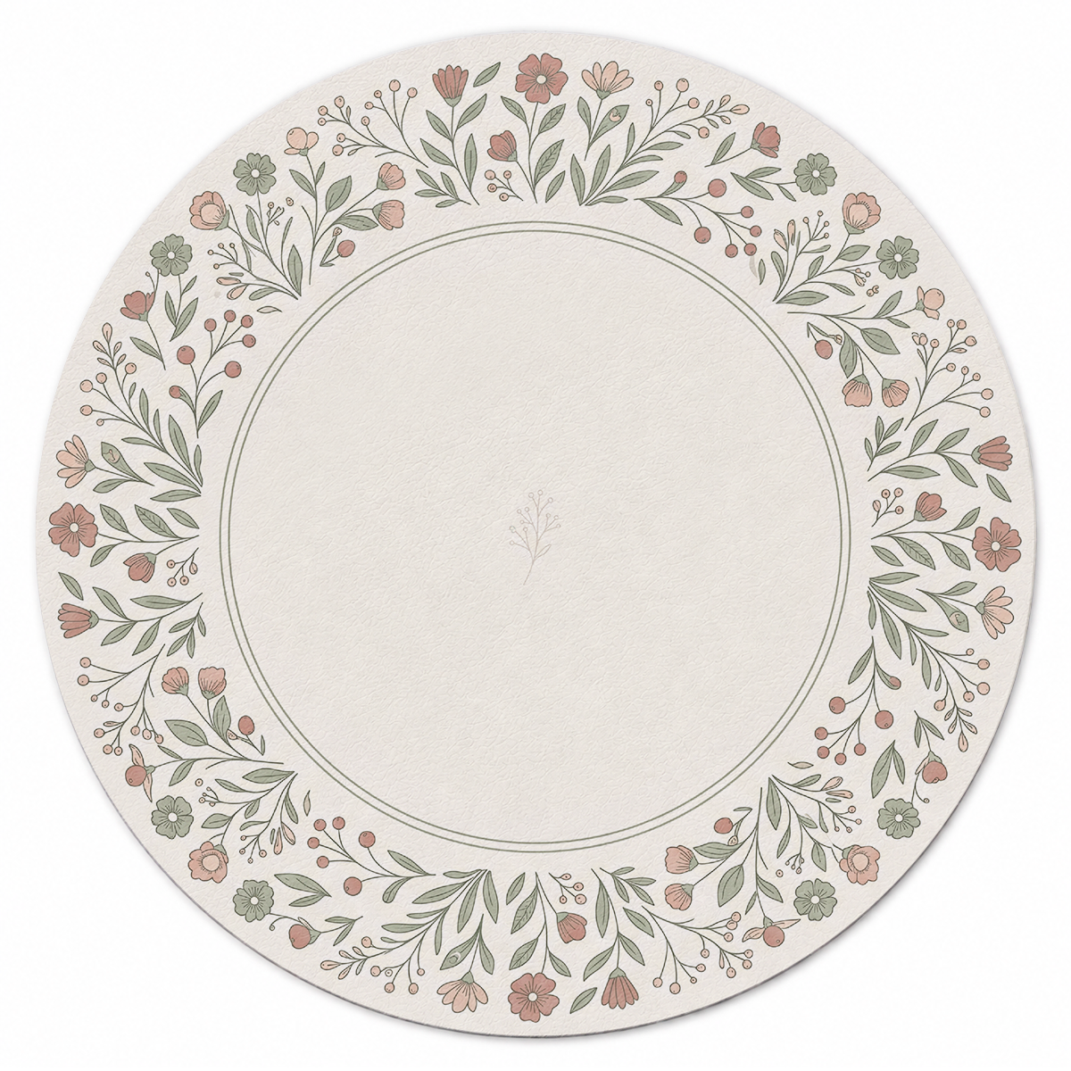 Botanical Blush Wreath Mahjong Mat | Mahjong by SI