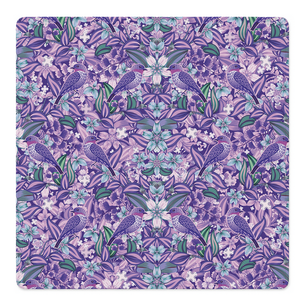 Pluma Violeta Mahjong Mat by Catalina Estrada | Mahjong by SI