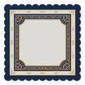 Gilded Navy Baroque Frame Mahjong Mat | Mahjong by SI