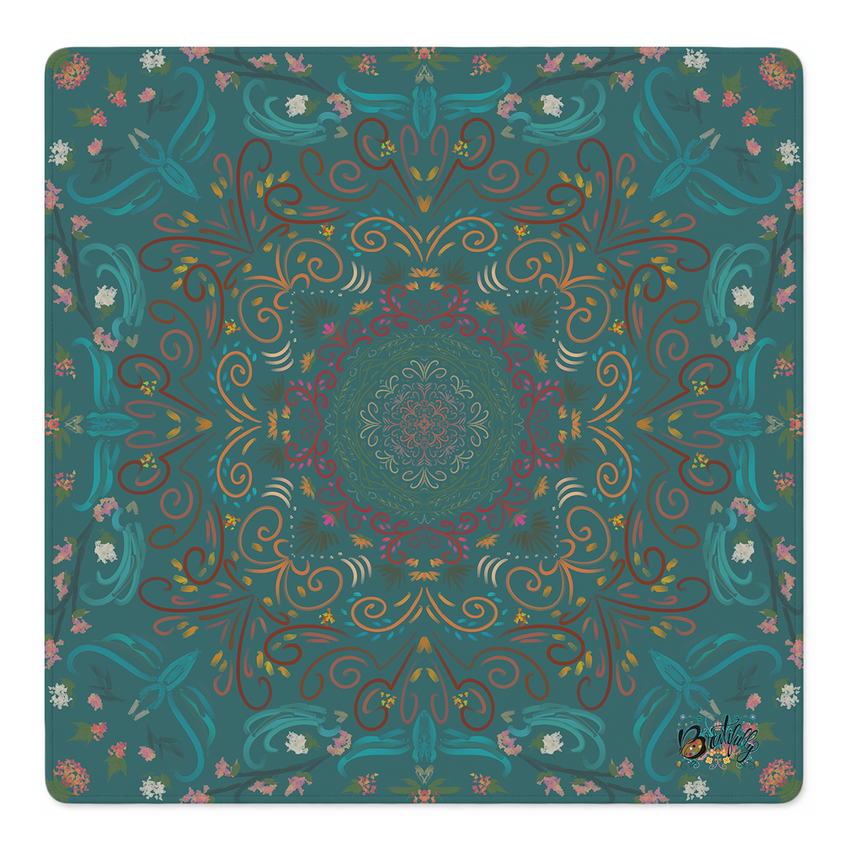 Secret Garden Scrollwork Mahjong Mat | Mahjong by SI