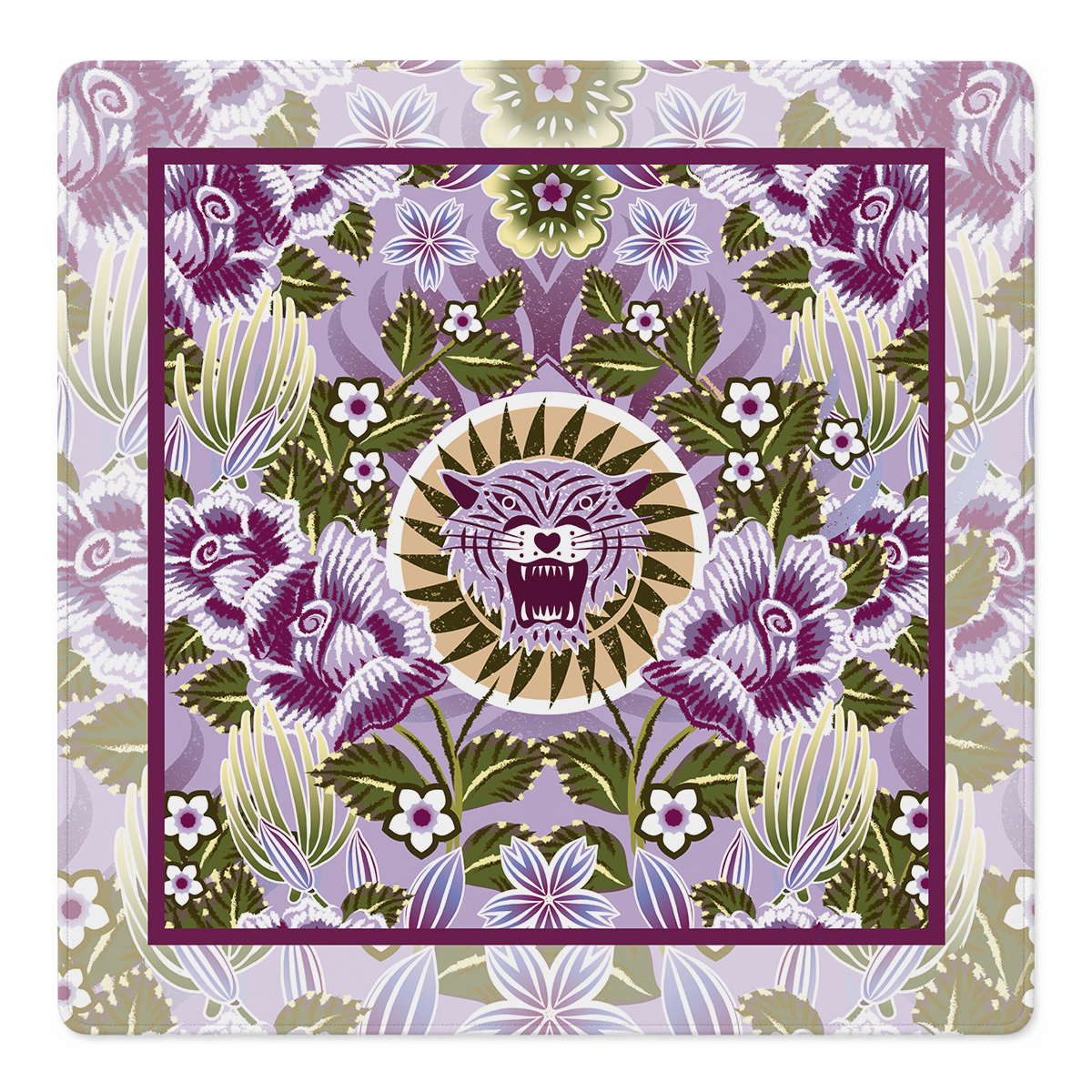 Rugido Lila Mahjong Mat by Catalina Estrada | Mahjong by SI