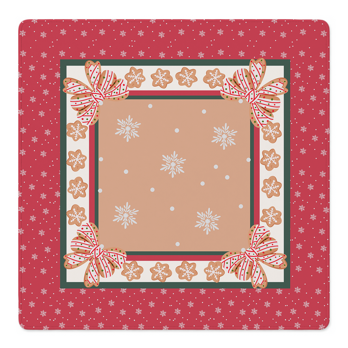 Gingerbread and Bows Forever Mahjong Mat | Mahjong by SI