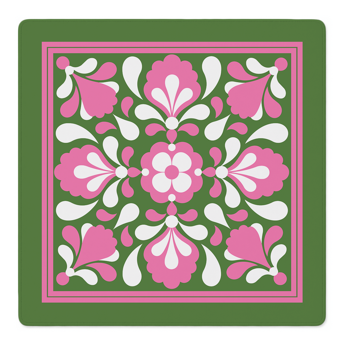 Pink Palmetto Mahjong Mat | Mahjong by SI