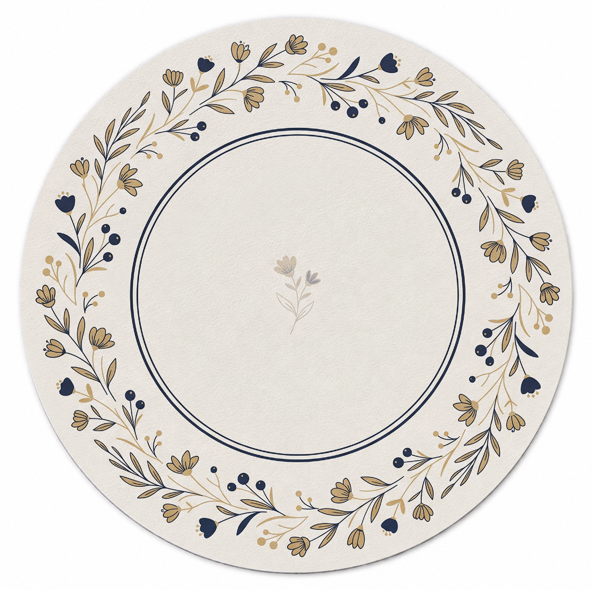 Golden Harvest Floral Wreath Mahjong Mat | Mahjong by SI