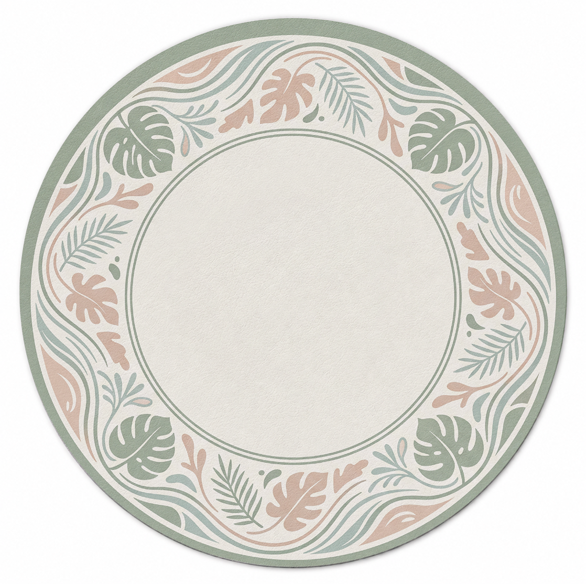 Tropical Frond Wreath Mahjong Mat | Mahjong by SI