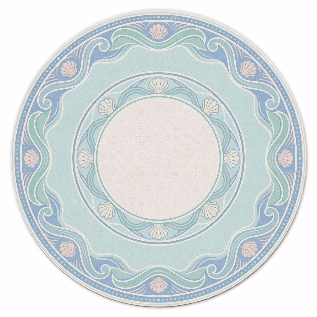 Seaside Scallop Wreath Mahjong Mat | Mahjong by SI