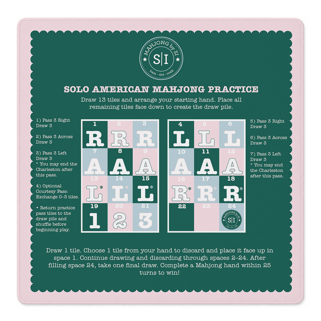 Solo Practice Makes Perfect Mahjong Mat | Mahjong by SI
