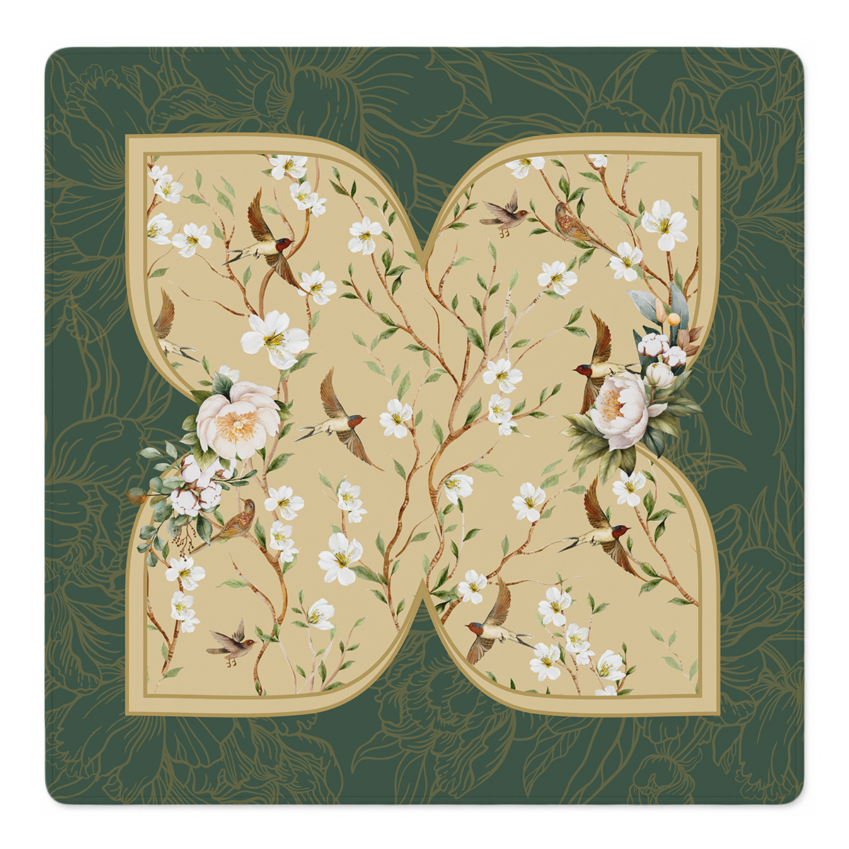 Golden Aviary Mahjong Mat