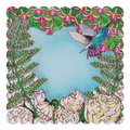 Fuchsia Hummingbird Garden Mahjong Mat | Mahjong by SI