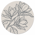 Magnolia Line Drawing Mahjong Mat | Mahjong by SI