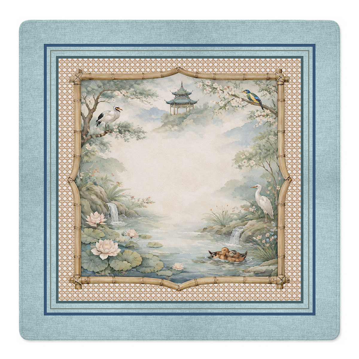 Tranquil Pavilion Mahjong Mat | Mahjong by SI