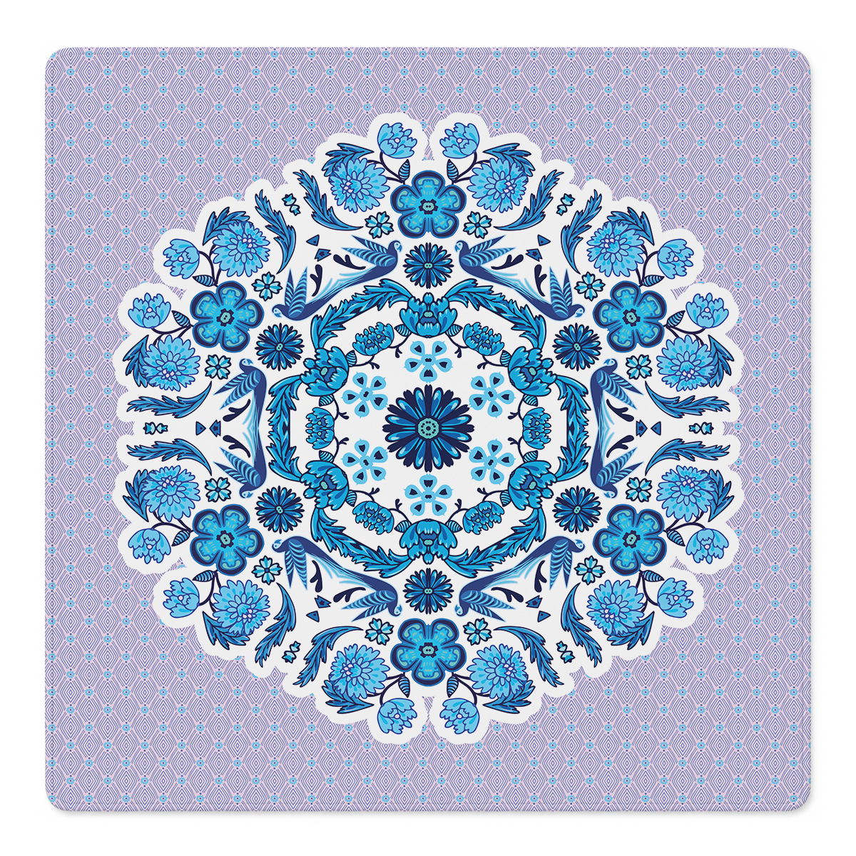 Pavo Azul Mahjong Mat by Catalina Estrada | Mahjong by SI
