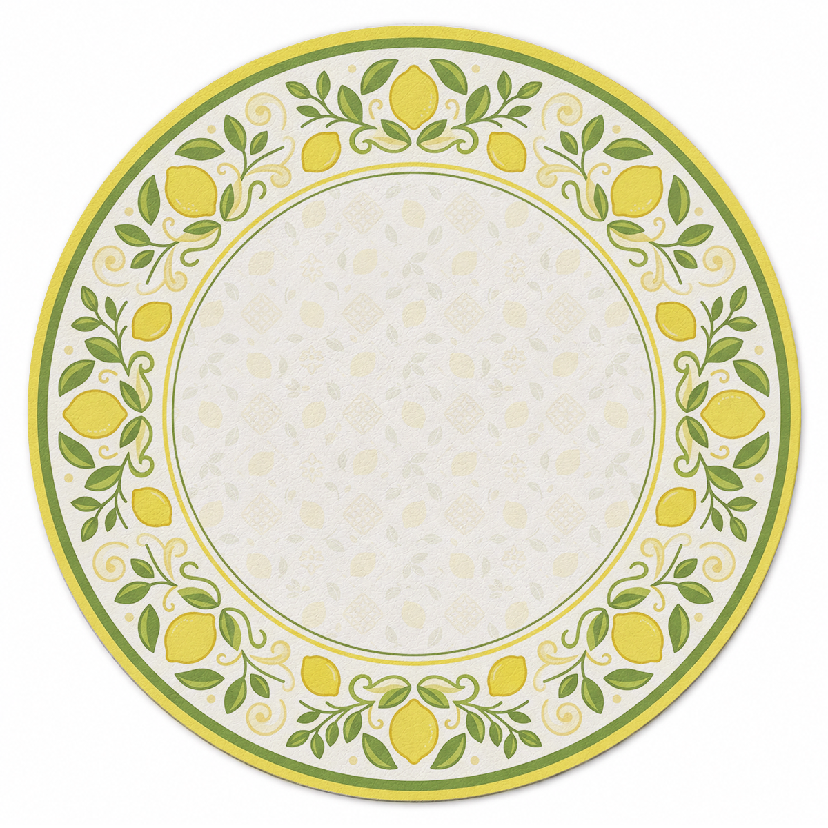 Tuscan Lemon Terrace Round Mahjong Mat | Mahjong by SI