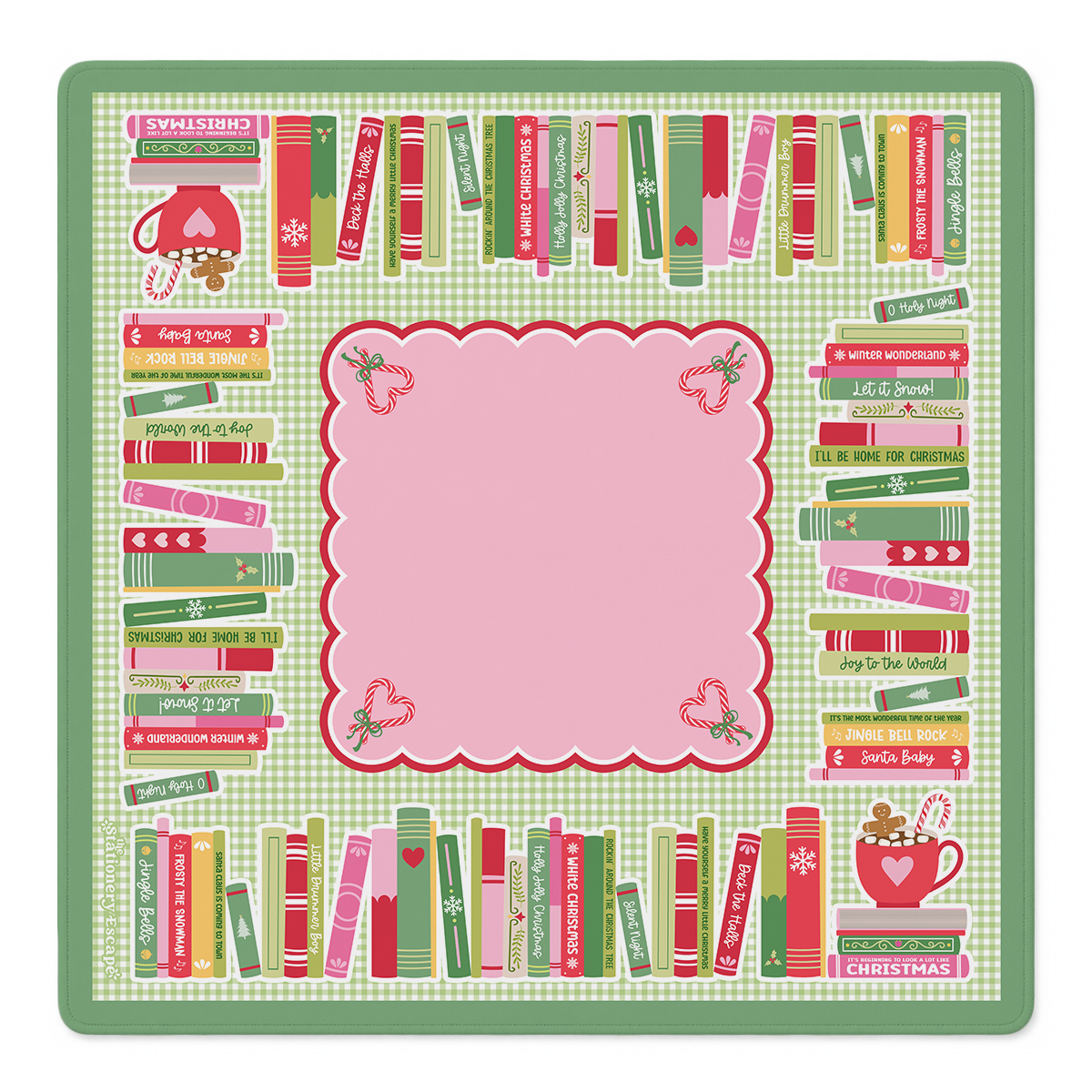 Cozy Christmas Library Mahjong Mat