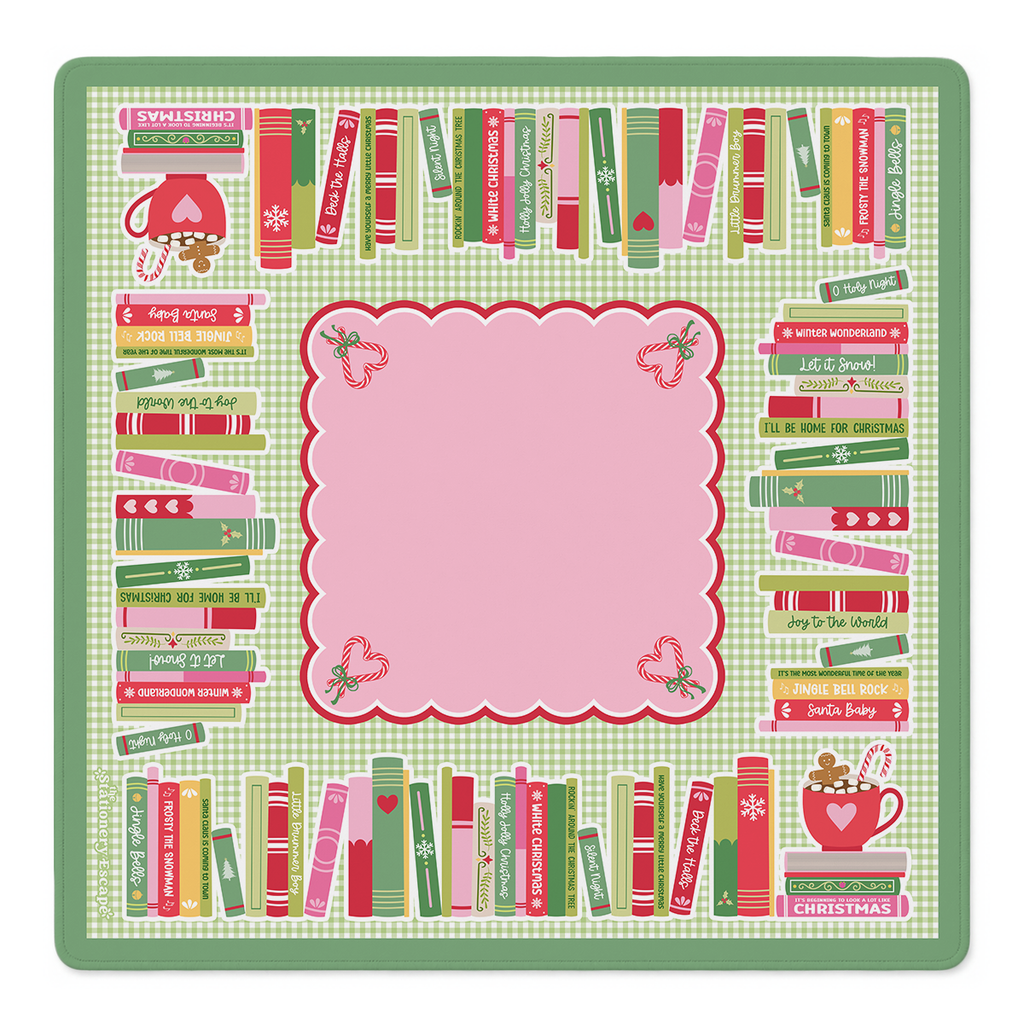 Cozy Christmas Library Mahjong Mat | The Stationery Escape x Mahjong by SI™