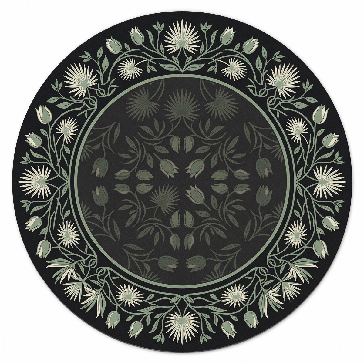Midnight Thistle Medallion Mahjong Mat | Mahjong by SI