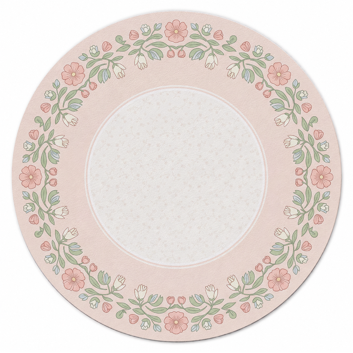 Garden Wreath Blush Mahjong Mat | Mahjong by SI