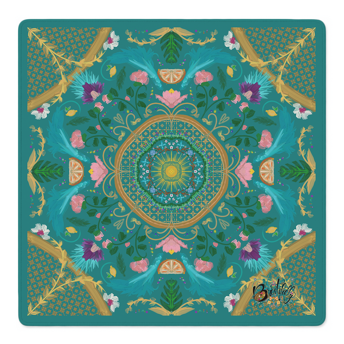 Citrus Sunrise Serenade Mahjong Mat | Mahjong by SI