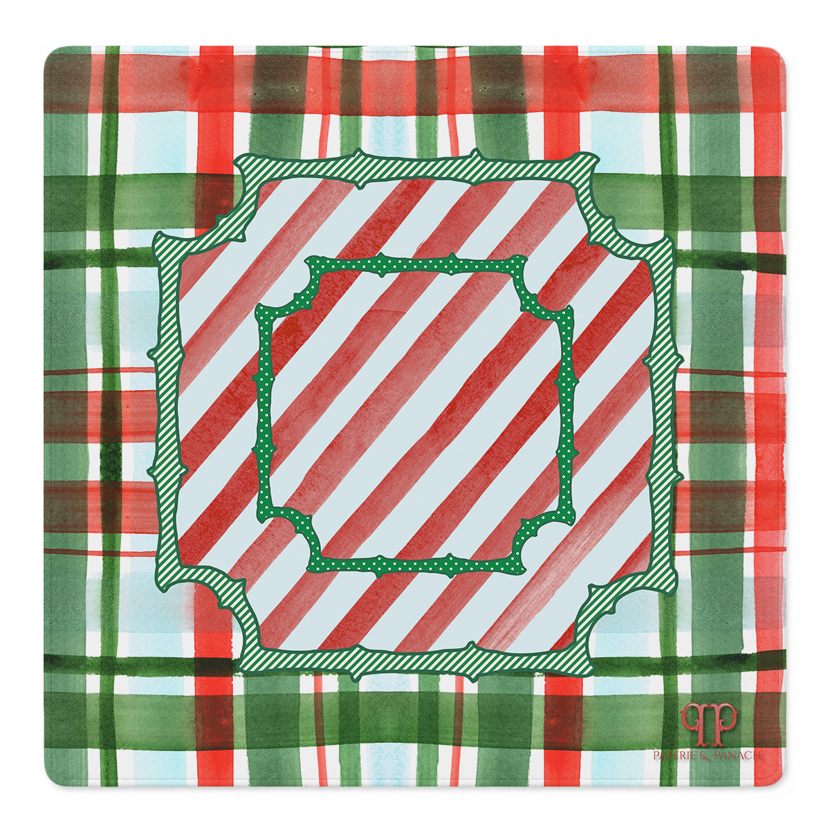 Peppermint Plaid Twist Mahjong Mat | Mahjong by SI