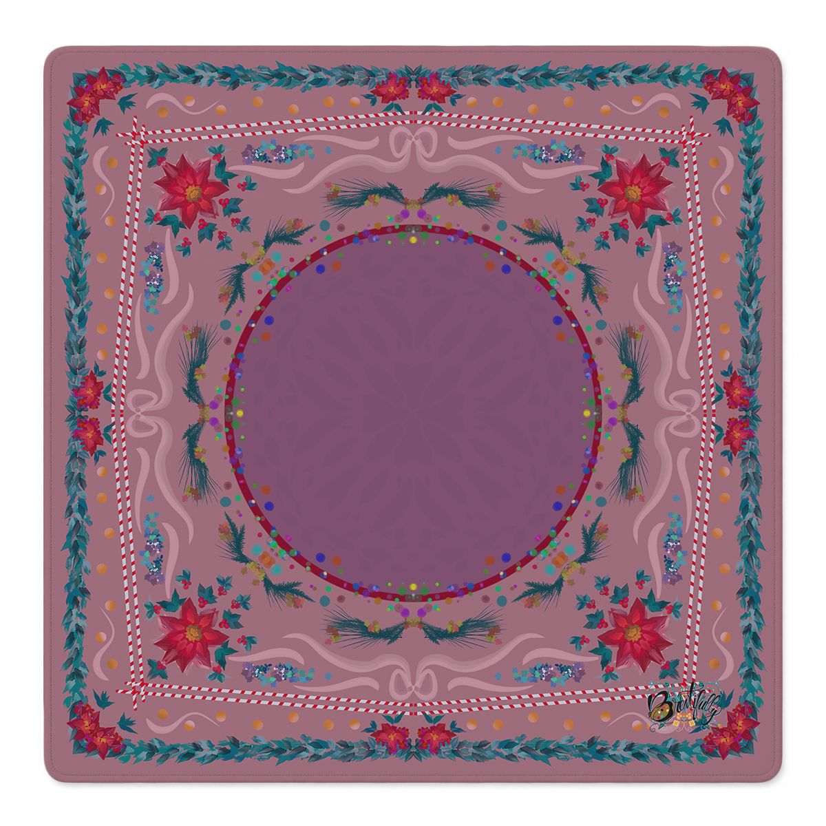 Holly Jolly Tiles Mahjong Mat | Mahjong by SI
