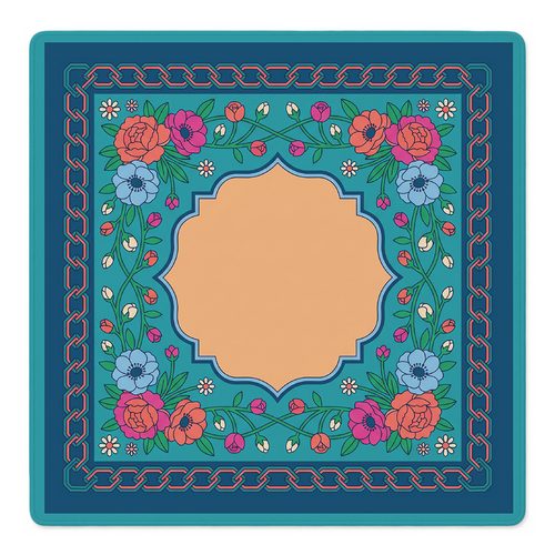 Chain Reaction Blooms Mahjong Mat by Mahjong by SI