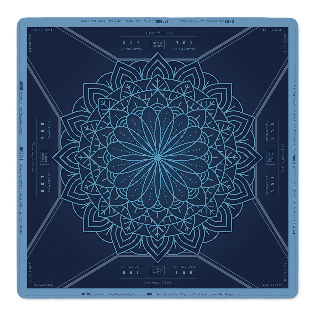 Midnight Mandala Mahjong Mat by Mahjong by SI