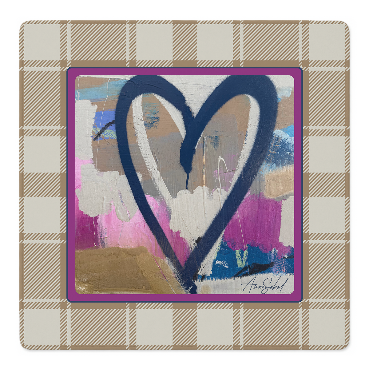Plaid About My Heart Mahjong Mat | Mahjong by SI