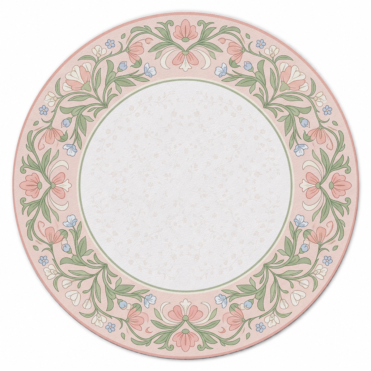 Blush Botanical Wreath Ring Mahjong Mat | Mahjong by SI