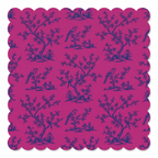 Fuchsia Songbird Chinoiserie Mahjong Mat | Mahjong by SI