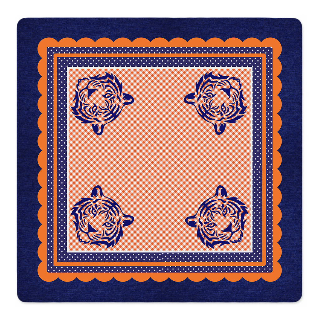 Tiger Check Mate Mahjong Mat | Mahjong by SI