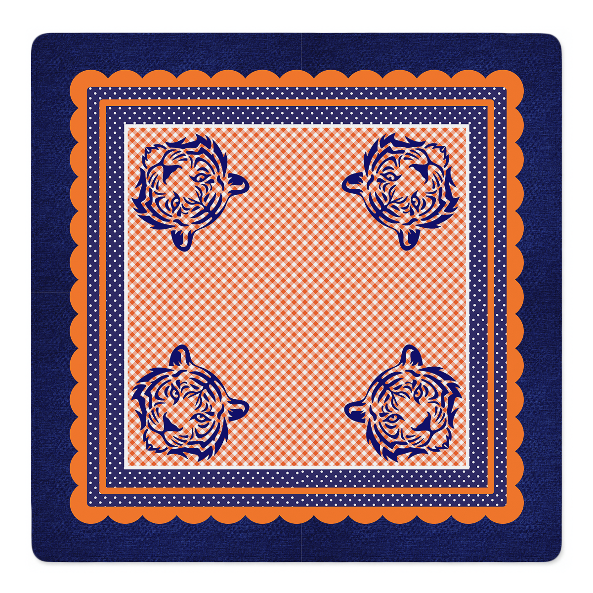 Tiger Check Mate Mahjong Mat | Mahjong by SI